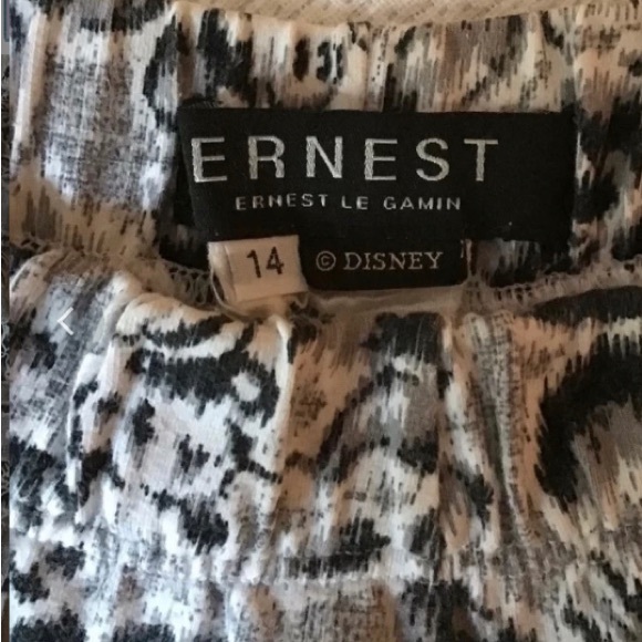 Ernest Le Gamin Skinny Pants Leggins Mickey Disney XXS Black White France - Picture 3 of 4